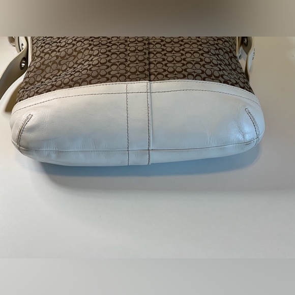 Authentic COACH Monogram Shoulder/Crossbody Bag, Brown & Cream - Picture 11 of 16